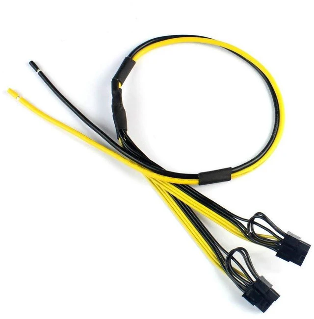 Alt view image 6 of 7 - JMT PCIe Graphics Video Card Power Cable Dual 8pin 6+2pin DIY Splitter Cord 12AWG+18AWG for Server Power Supply (1Piece)
