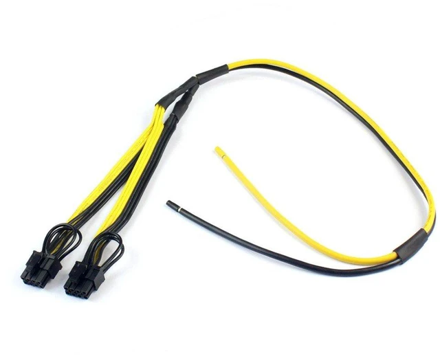 Alt view image 2 of 7 - JMT PCIe Graphics Video Card Power Cable Dual 8pin 6+2pin DIY Splitter Cord 12AWG+18AWG for Server Power Supply (1Piece)