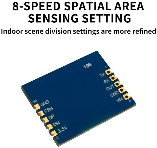 Alt view image 3 of 5 - JMT HLK-LD2401 24G Human Body Sensor Smart Sensor Switch Module Support Micro Motion State Sensing Compatible with Bluetooth Radar 2-in-1 (1Piece)