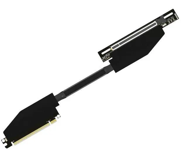 Main image of ADT-K33 PCIe 5.0 x16 Dual Reverse Bend Graphics Card Extension Cable Gen5 512Gbps Compatible with RTX 50xx, RX 90xx Series GPU (K33UP-LL-BK11,30CM)