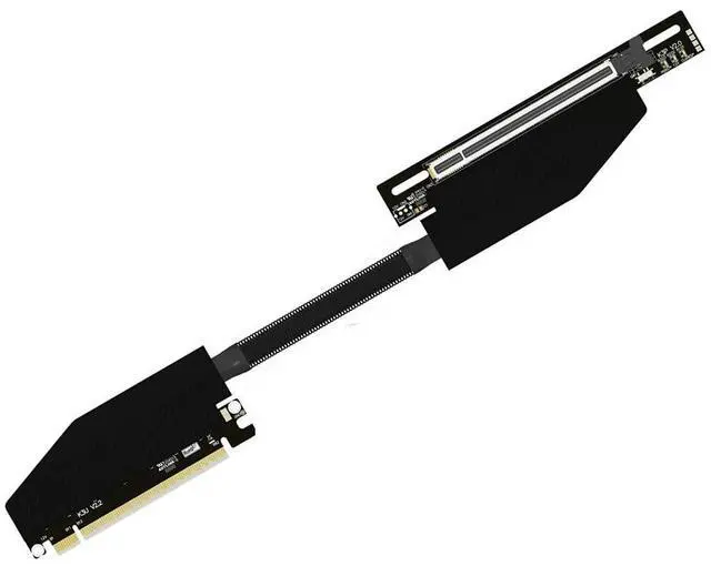 Main image of ADT-K33 PCIe 5.0 x16 Dual Reverse Bend Graphics Card Extension Cable Gen5 512Gbps Compatible with RTX 50xx, RX 90xx Series GPU (K33UP-TR-BK11,30CM)