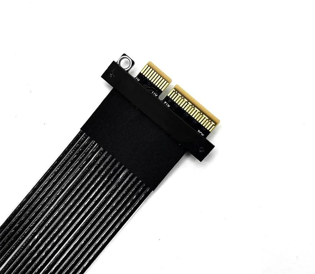 Alt view image 5 of 5 - ADT-K22 PCIe 5.0 x4 to x4 Extension Cable 128Gbps High-Speed Flex Adapter Support Network Card, Hard Drive, and USB Card with X4 Interface (K22SF-BK,15CM)