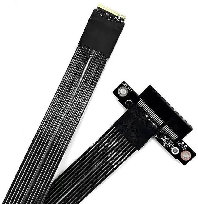 Alt view image 3 of 4 - ADT-K42S M.2 NVMe-Compatible to PCIe5.0 x4 Extension Cable 128 Gbps High Speed with SATA Power Adapter (K42SL-BK,15CM)