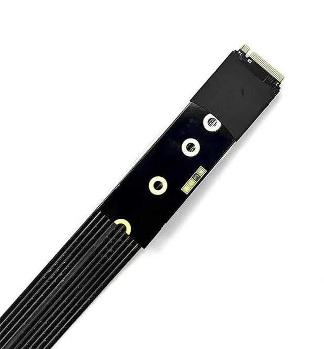 Alt view image 4 of 4 - ADT-K42S M.2 NVMe-Compatible to PCIe5.0 x4 Extension Cable 128 Gbps High Speed with SATA Power Adapter (K42SL-BK,15CM)
