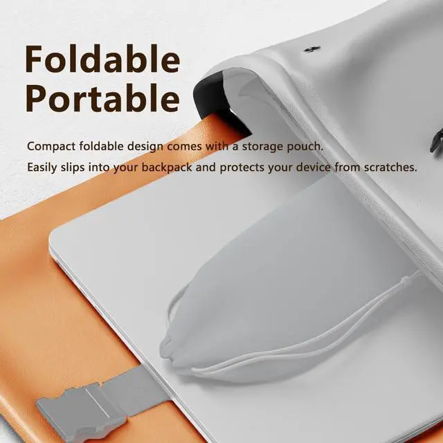 Alt view image 6 of 7 - Universal Laptop Stand Aluminum Alloy Load up to 40KG /20KG Portable Storage for 10-17.3in /14-17.3in Office Computers and Tablets (Foldable Silver)