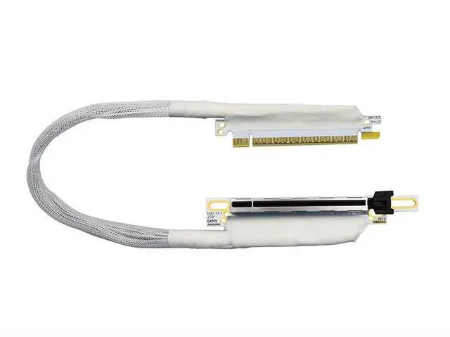 Main image of PCIE 5.0 X16 Extension Cable 64GBS GEN5 270 Degree Braided Riser Compatible with Graphics Card GPU GTX 10 to RTX 50 Series 16AD5W (30CM,Left Out Left in)