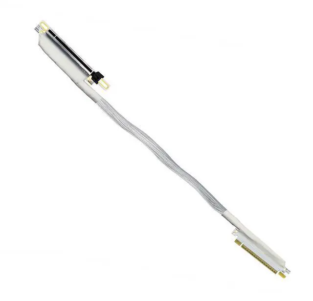 Main image of PCIE 5.0 X16 Extension Cable 64GBS GEN5 270 Degree Braided Riser Compatible with Graphics Card GPU GTX 10 to RTX 50 Series 16AD5W (30CM,Left Out Right in)