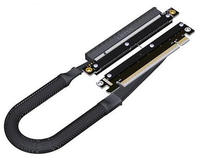 Main image of JMT ADT-K33U PCIe 5.0 x16 Dual Reverse Cable 512Gbps High Speed Compatible with RTX50 RX90xx Series Graphics Card (25CM,K33UF-TR)