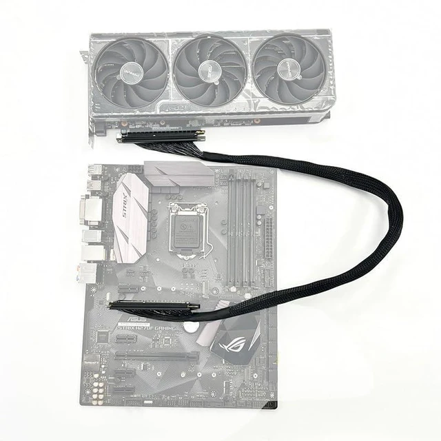 Alt view image 3 of 4 - JMT ADT-K33U PCIe 5.0 x16 Dual Reverse Cable 512Gbps High Speed Compatible with RTX50 RX90xx Series Graphics Card (25CM,K33UR-TL)