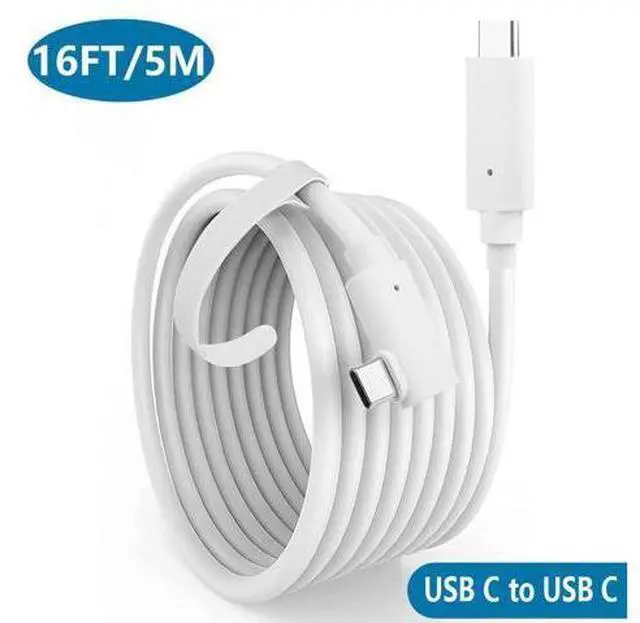 Main image of 16Ft/5M USB 3.2 Gen 1 Quest 2 Link Cable Charger Cord for Meta Oculus Quest 2/1 Gaming PC Steam VR Headset USB C to USB C Virtual Reality Charger Cable 5Gbps Date Transfer Extension Charging Cord