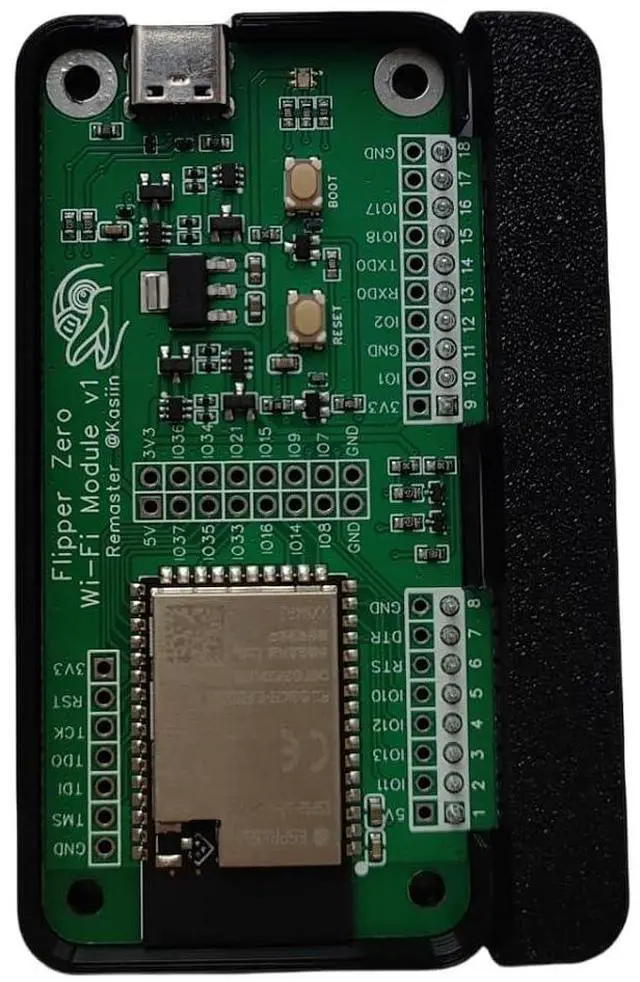 Alt view image 2 of 7 - Case with Pin Protective for Flipper Zero Wi-Fi Dev Board, Protection Accessories Compatible with Flipper Zero Wi-Fi dev Board v1 ESP32-S2 (Black)