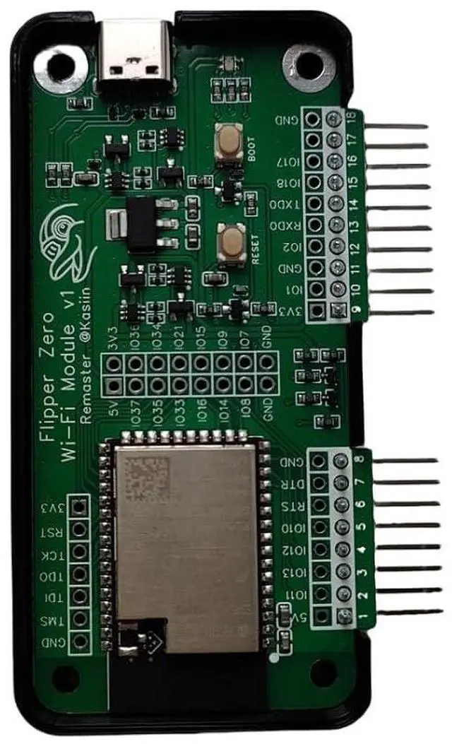 Alt view image 6 of 7 - Case with Pin Protective for Flipper Zero Wi-Fi Dev Board, Protection Accessories Compatible with Flipper Zero Wi-Fi dev Board v1 ESP32-S2 (Black)