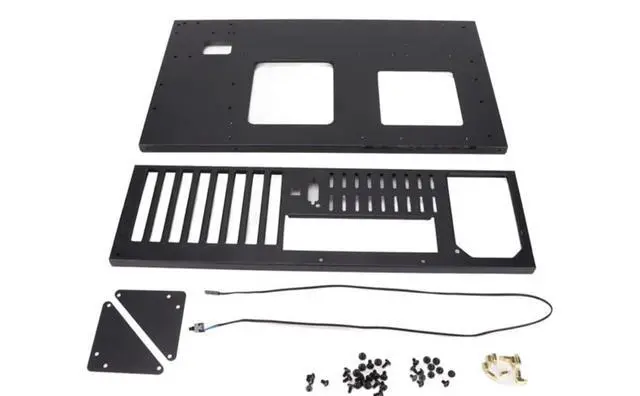 Alt view image 6 of 6 - DIY Gaming Computer Case, ATX Open Chassis Case Rack Open Air Pc Case for A TX/M-ATX/ITX Motherboards up to 305x245mm