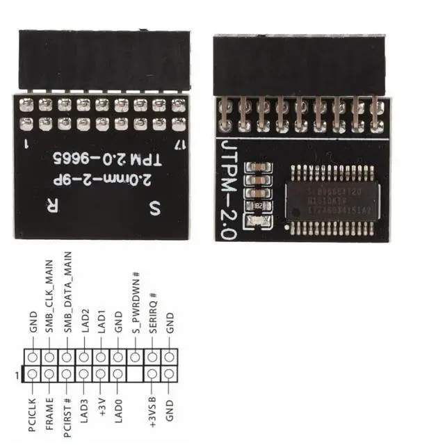 Alt view image 2 of 7 - TPM 2.0 Module 18 Pin, TPM 2.0 Encryption Security Module for ASROCK Motherboard Compatible with Win11