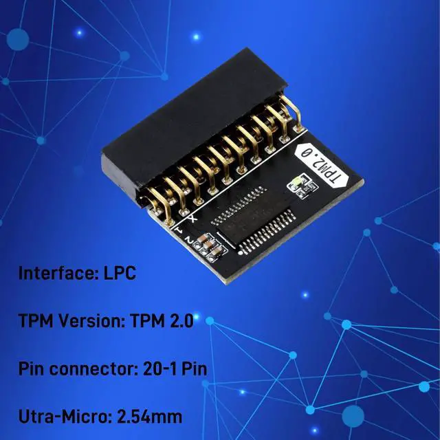 Alt view image 2 of 6 - TPM 2.0 Module with 20-1 Pin, TPM 2.0 Encryption Security Module for ASUS Motherboard Compatible with Win11