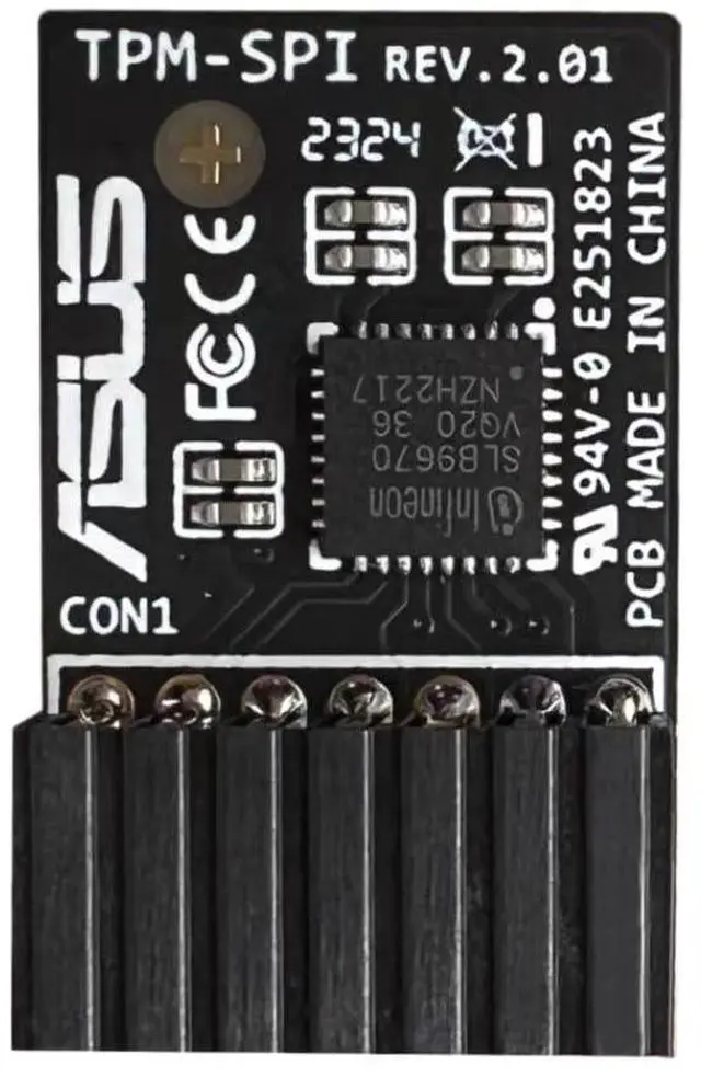 Main image of TPM 2.0 Module SPI Vertical 14-1 Pin, TPM 2.0 Encryption Security Module for ASUS Motherboard Compatible with Win11