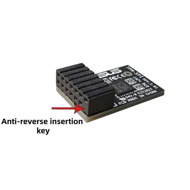 Alt view image 3 of 4 - TPM 2.0 Module SPI Vertical 14-1 Pin, TPM 2.0 Encryption Security Module for ASUS Motherboard Compatible with Win11