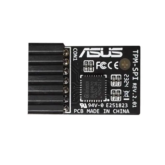 Alt view image 2 of 4 - TPM 2.0 Module SPI Vertical 14-1 Pin, TPM 2.0 Encryption Security Module for ASUS Motherboard Compatible with Win11