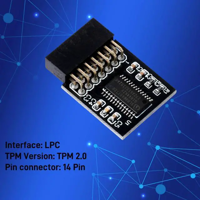 Alt view image 3 of 6 - TPM 2.0 Module TPM LPC 14Pin Module for MSI Motherboard Compatible with TPM2.0(MS-4136 4462)