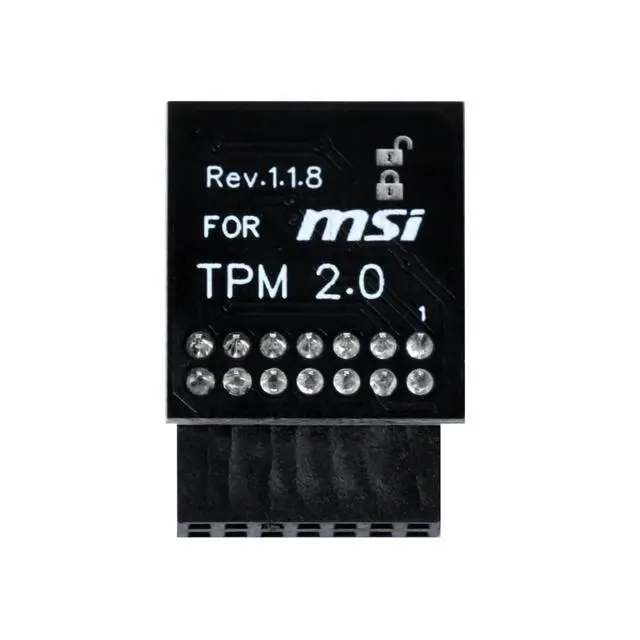 Alt view image 5 of 6 - TPM 2.0 Module TPM LPC 14Pin Module for MSI Motherboard Compatible with TPM2.0(MS-4136 4462)