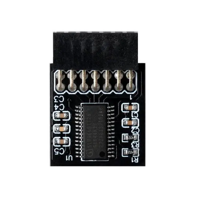 Alt view image 6 of 6 - TPM 2.0 Module TPM LPC 14Pin Module for MSI Motherboard Compatible with TPM2.0(MS-4136 4462)