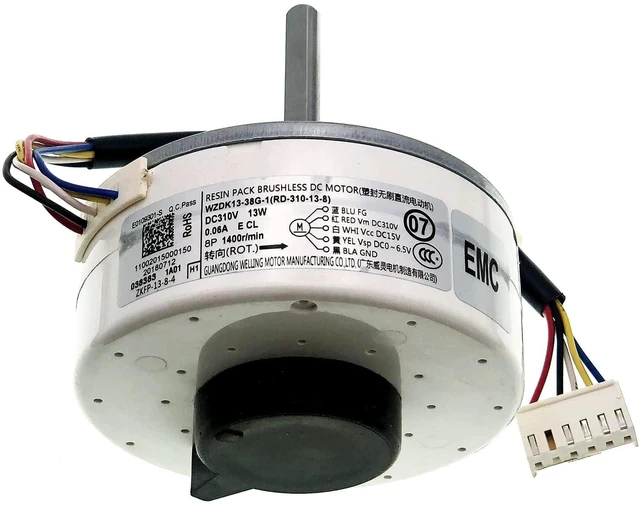 Alt view image 2 of 5 - Air Conditioning Motor WZDK13-38G-1(RD-310-13-8) DC Brushless Fan Motor Replacement for Home air Conditioner