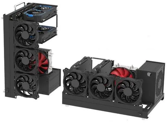 Main image of DIY Computer Case PC Frame Desktop Chassis Rack Stand Open Air case Fit ATX X79 X99 Motherboard,Support Vertical Horizontal Water Cooling