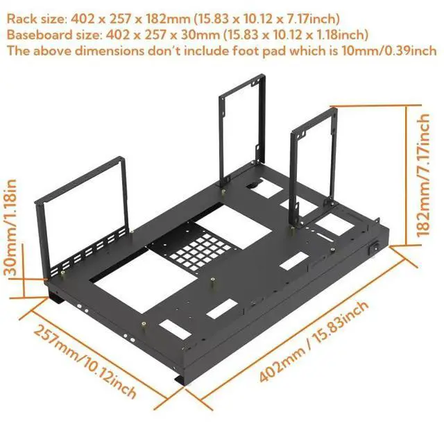 Alt view image 3 of 7 - DIY Computer Case PC Frame Desktop Chassis Rack Stand Open Air case Fit ATX X79 X99 Motherboard,Support Vertical Horizontal Water Cooling