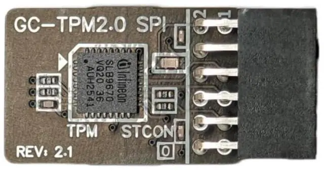 Main image of TPM-SPI Module with 12-1Pin, TPM 2.0 Encryption Security Module for Gigabyte Motherboard