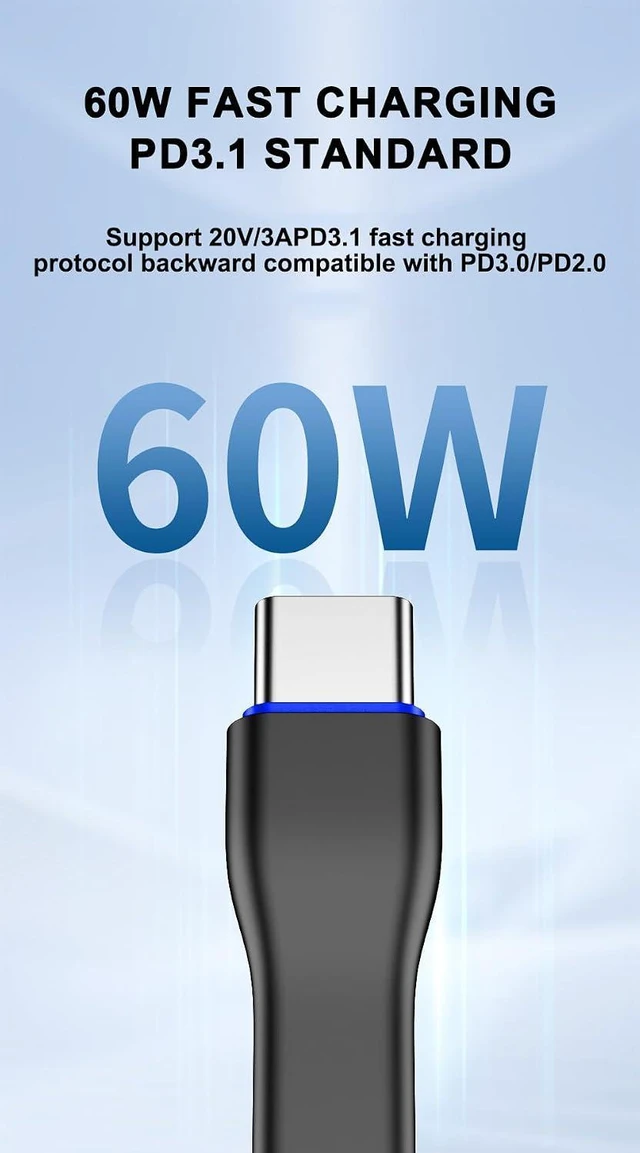 Alt view image 5 of 7 - JY-CC 90° USB-C to USB-C Transmission Cable 40G/20G Data Transfer for Laptop Tablet (PD60W+4K,Grey,74mm)
