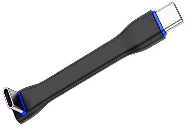 Main image of JY-CC 90° USB-C to USB-C Transmission Cable 40G/20G Data Transfer for Laptop Tablet (PD60W+4K,Black,74mm)