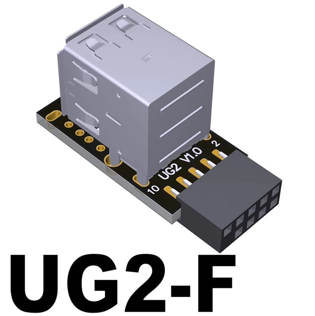 Alt view image 2 of 7 - 9PIN to USB 2.0 Adapter Built-in Wire-Less Mouse Keyboard Receiver for ITX Chassis Computer Motherboard with 9PIN Connector (UG2-F)