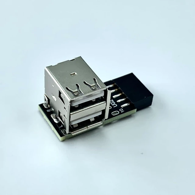 Alt view image 6 of 7 - 9PIN to USB 2.0 Adapter Built-in Wire-Less Mouse Keyboard Receiver for ITX Chassis Computer Motherboard with 9PIN Connector (UG2-L)