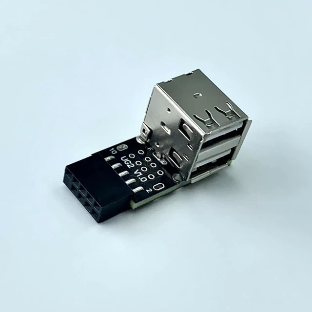 Alt view image 7 of 7 - 9PIN to USB 2.0 Adapter Built-in Wire-Less Mouse Keyboard Receiver for ITX Chassis Computer Motherboard with 9PIN Connector (UG2-L)