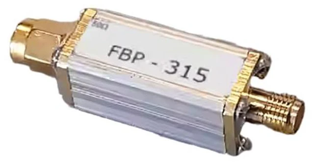 Main image of FBP-315 (300~346) 315MHz Bandpass Filter Ultra Compact Size 37 dBm with SMA Connector