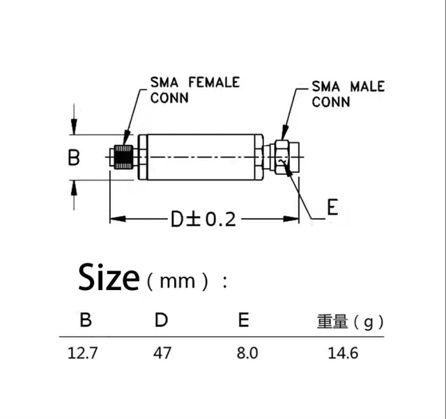 Alt view image 3 of 7 - Flat Passband 9th Step Low Pass Filter SMA Connector Female to Male Interface Discrete LC Components Small Size (200MHz)