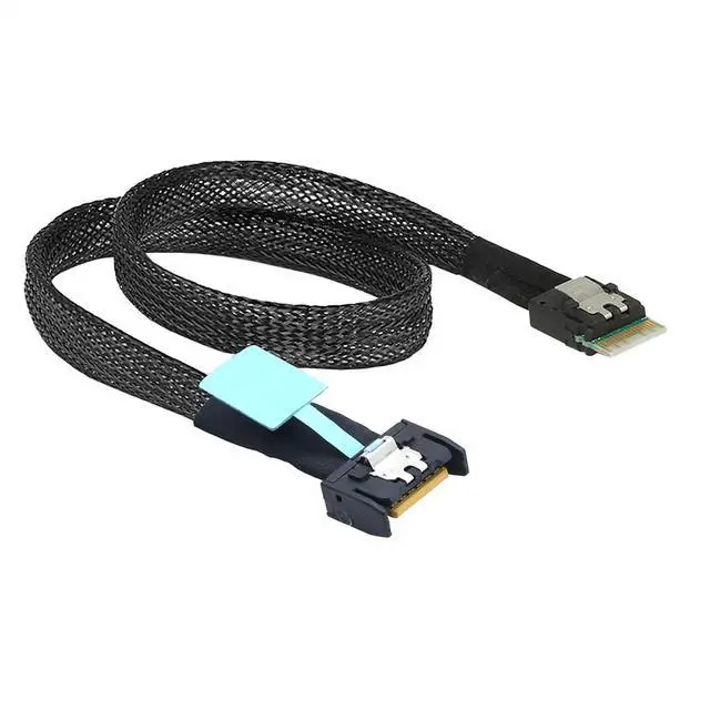 Alt view image 4 of 6 - Gen5 MCIO Slimline SFF-8654 4i to SFF-8654 4i Server Data Connection Cable High-Speed Support PCIe4.0 PCIe5.0 (100cm)