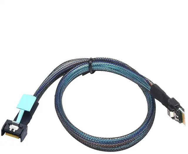 Alt view image 3 of 6 - Gen5 MCIO Slimline SFF-8654 4i to SFF-8654 4i Server Data Connection Cable High-Speed Support PCIe4.0 PCIe5.0 (100cm)