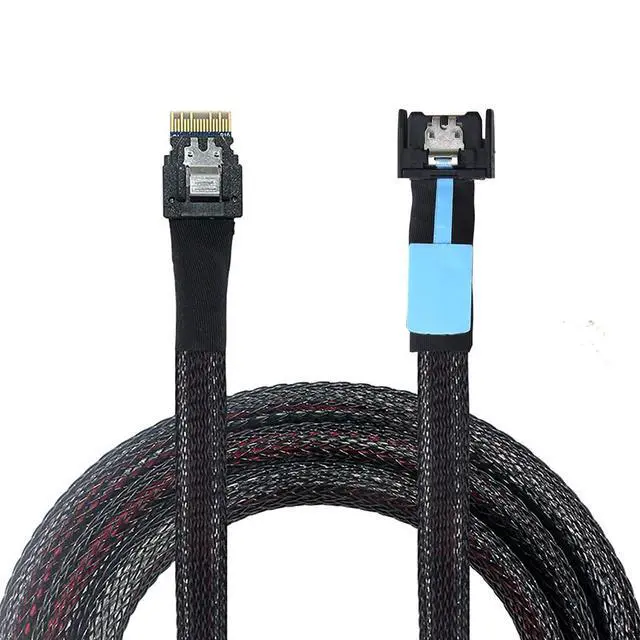 Alt view image 5 of 6 - Gen5 MCIO Slimline SFF-8654 4i to SFF-8654 4i Server Data Connection Cable High-Speed Support PCIe4.0 PCIe5.0 (100cm)