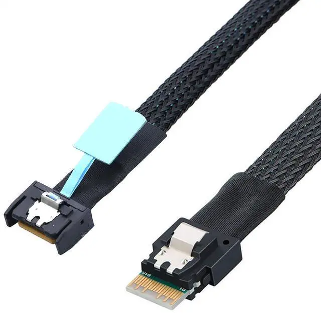 Main image of Gen5 MCIO Slimline SFF-8654 4i to SFF-8654 4i Server Data Connection Cable High-Speed Support PCIe4.0 PCIe5.0 (100cm)
