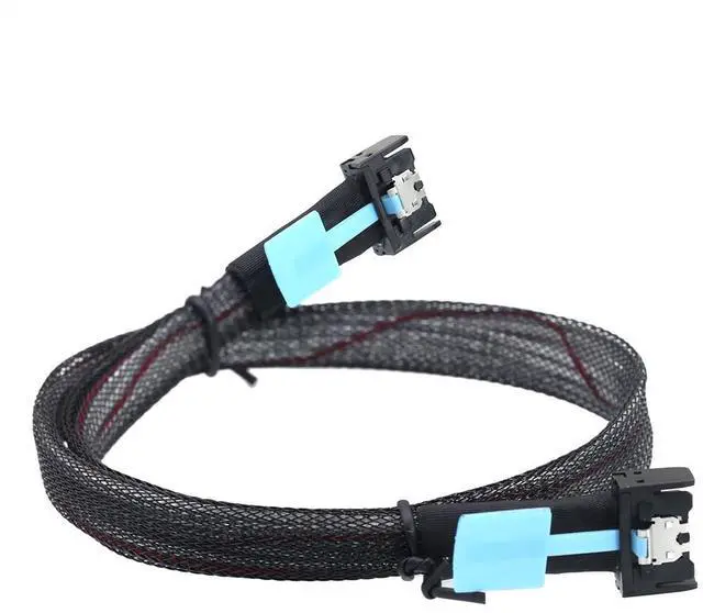 Alt view image 2 of 6 - Gen5 PCIE MCIO Slimline SFF-8654 4i to MCIO 4i Server Data Connection Cable High-Speed Support PCIe4.0 PCIe5.0 (50cm)