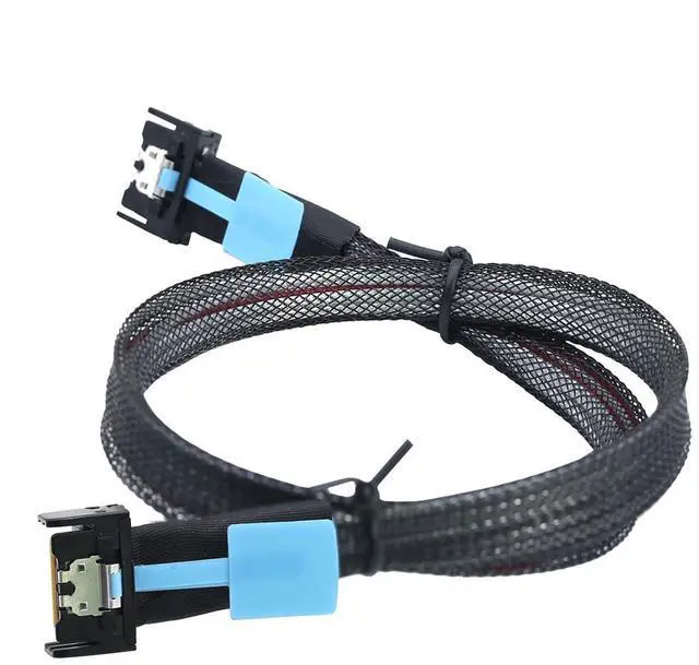 Main image of Gen5 PCIE MCIO Slimline SFF-8654 4i to MCIO 4i Server Data Connection Cable High-Speed Support PCIe4.0 PCIe5.0 (50cm)