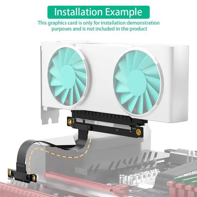 Alt view image 3 of 7 - PCI-E 16X to 1X Extension Cable PCIe 3.0 8Gbps High Speed Flexible Adapter Gen3 for 1U/2U Chassis 25CM (16X to 1X)