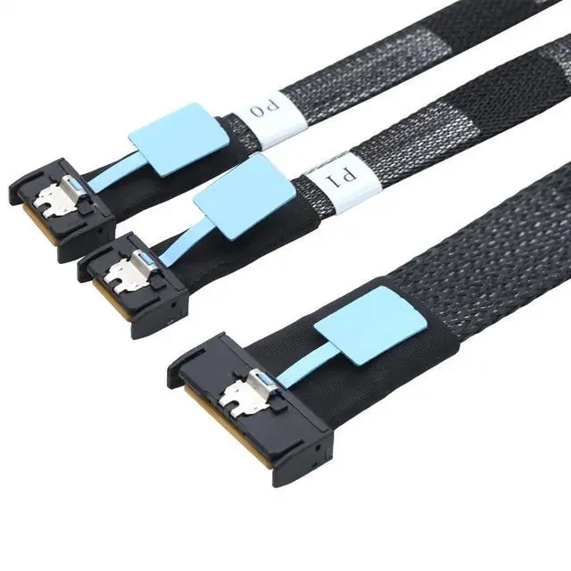 Alt view image 2 of 7 - GEN5 Slimline MCIO 8i 5.0 SFF-8654 8I to 2 MCIO SFF-8654 4I Server Cable High-Speed 32GT/s Support PCIe4.0 PCIe5.0 (50cm)