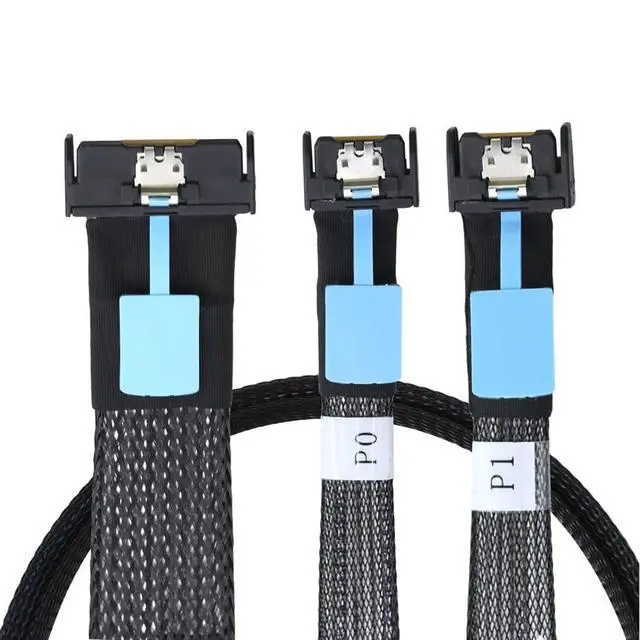 Alt view image 6 of 7 - GEN5 Slimline MCIO 8i 5.0 SFF-8654 8I to 2 MCIO SFF-8654 4I Server Cable High-Speed 32GT/s Support PCIe4.0 PCIe5.0 (50cm)