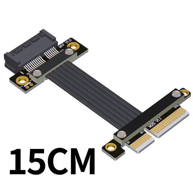 Alt view image 3 of 5 - PCI-E 4.0 x4 to x1 Extension Cable Gen4 16G/BPS Adapter for PCI Express X1 SSD Card Network Card (M21SF,15CM)