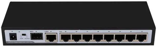 Main image of TXE301 Gigabit Optical Ethernet Desktop Switch Up to 250m Data Transmission Support 9 10/100/1000Mbps RJ45 Port + 1 1000Mbps SFP Port (US Version)