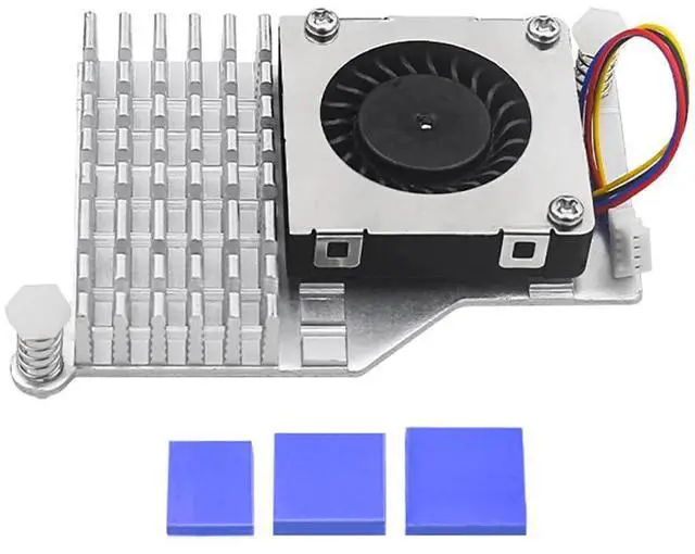 Main image of pi 5 Active Cooler Blower Fan Radiator Aluminum Compatible with Raspberry pi 5 4GB/8GB (Silver)