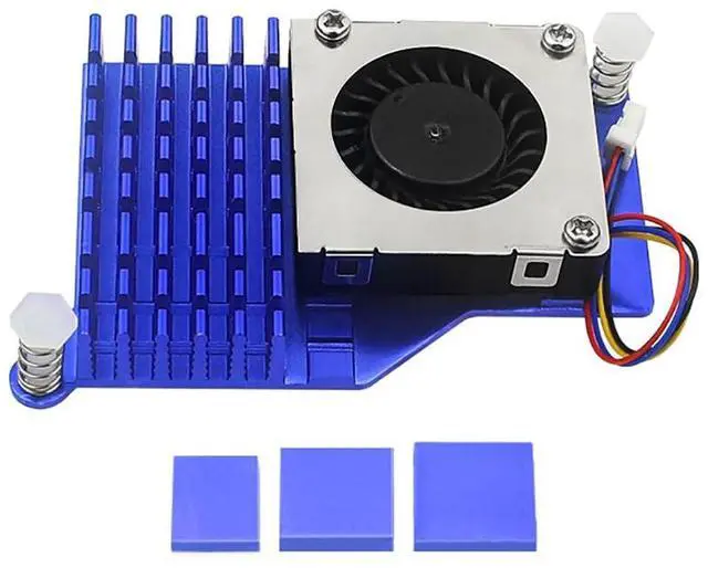 Main image of pi 5 Active Cooler Blower Fan Radiator Aluminum Compatible with Raspberry pi 5 4GB/8GB (Blue)
