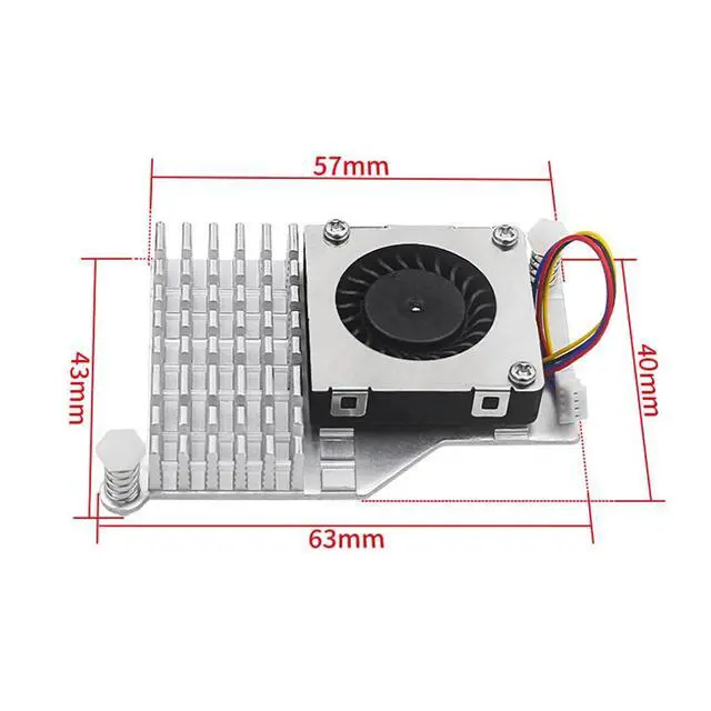 Alt view image 3 of 6 - pi 5 Active Cooler Blower Fan Radiator Aluminum Compatible with Raspberry pi 5 4GB/8GB (Black)